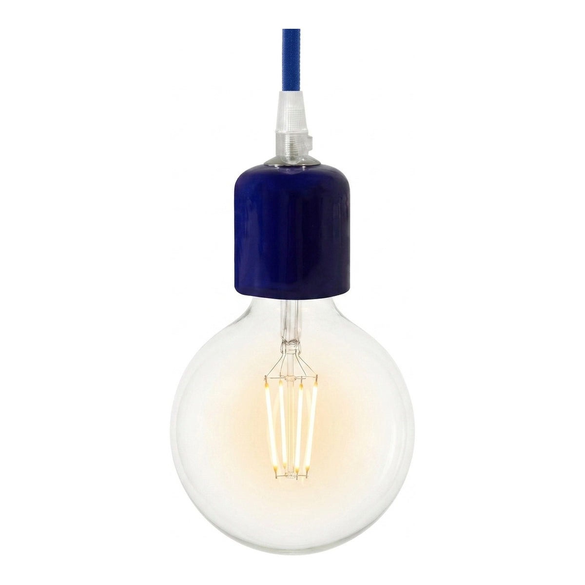 Portalampada E27 in ceramica — Blu