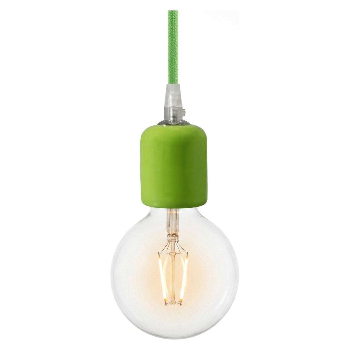 Portalampada E27 in ceramica — Verde pistacchio