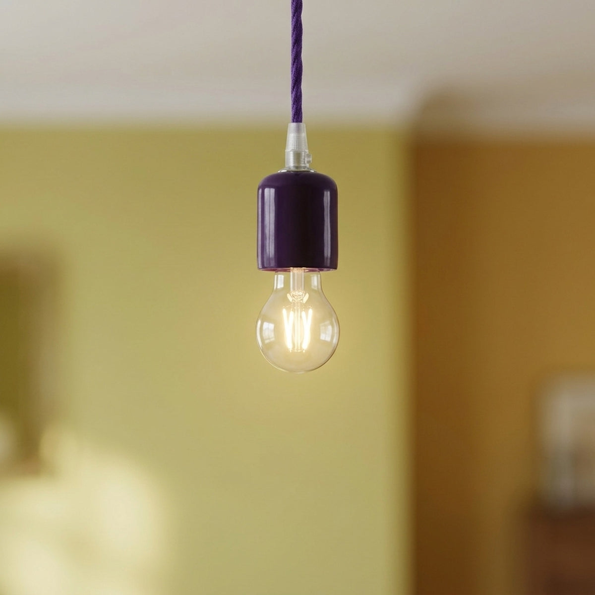 Portalampada E27 in ceramica — Viola
