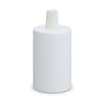 Portalampada E27 cilindrico in metallo — Conico in plastica / Bianco opaco