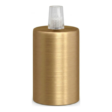 Portalampada E27 cilindrico in metallo — Conico in plastica / Bronzo satinato