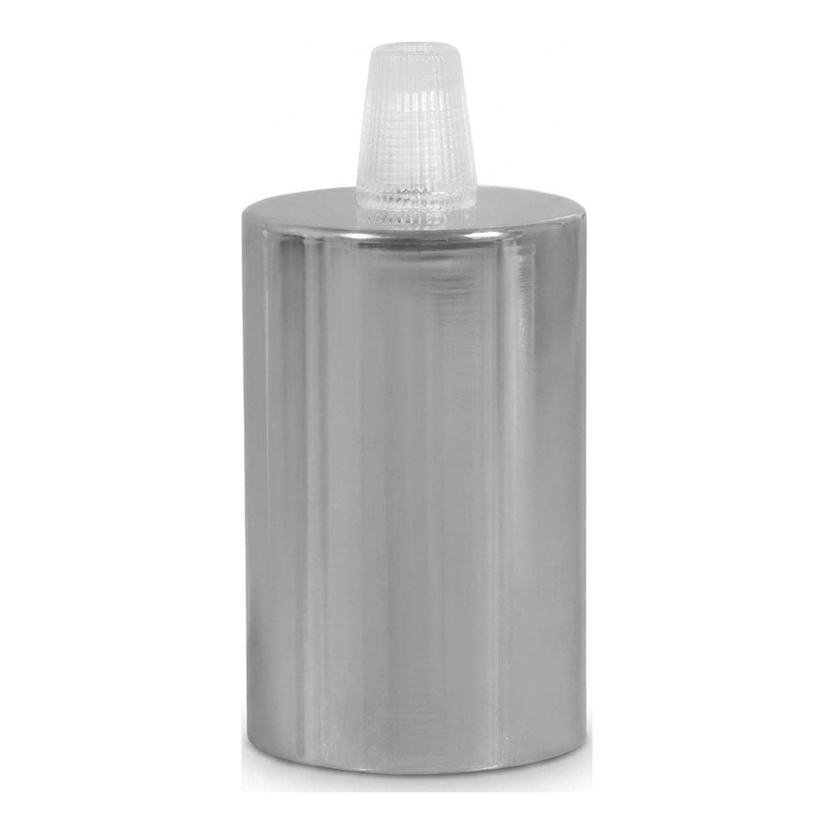 Portalampada E27 cilindrico in metallo — Conico in plastica / Cromato