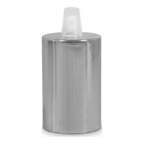 Portalampada E27 cilindrico in metallo — Conico in plastica / Cromato