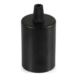 Portalampada E27 cilindrico in metallo — Conico in plastica / Nero