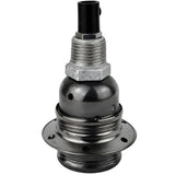 Kit portalampada E27 in metallo lucido nero su raccordo 1/2'' (15x21mm) maschio in ghisa zincata