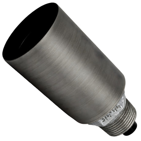 Kit portalampada E27 in metallo liscio grigio su raccordo maschio in ghisa zincata