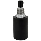 Kit portalampada E27 in metallo liscio nero su raccordo 1/2'' (15x21mm) maschio in ghisa zincata