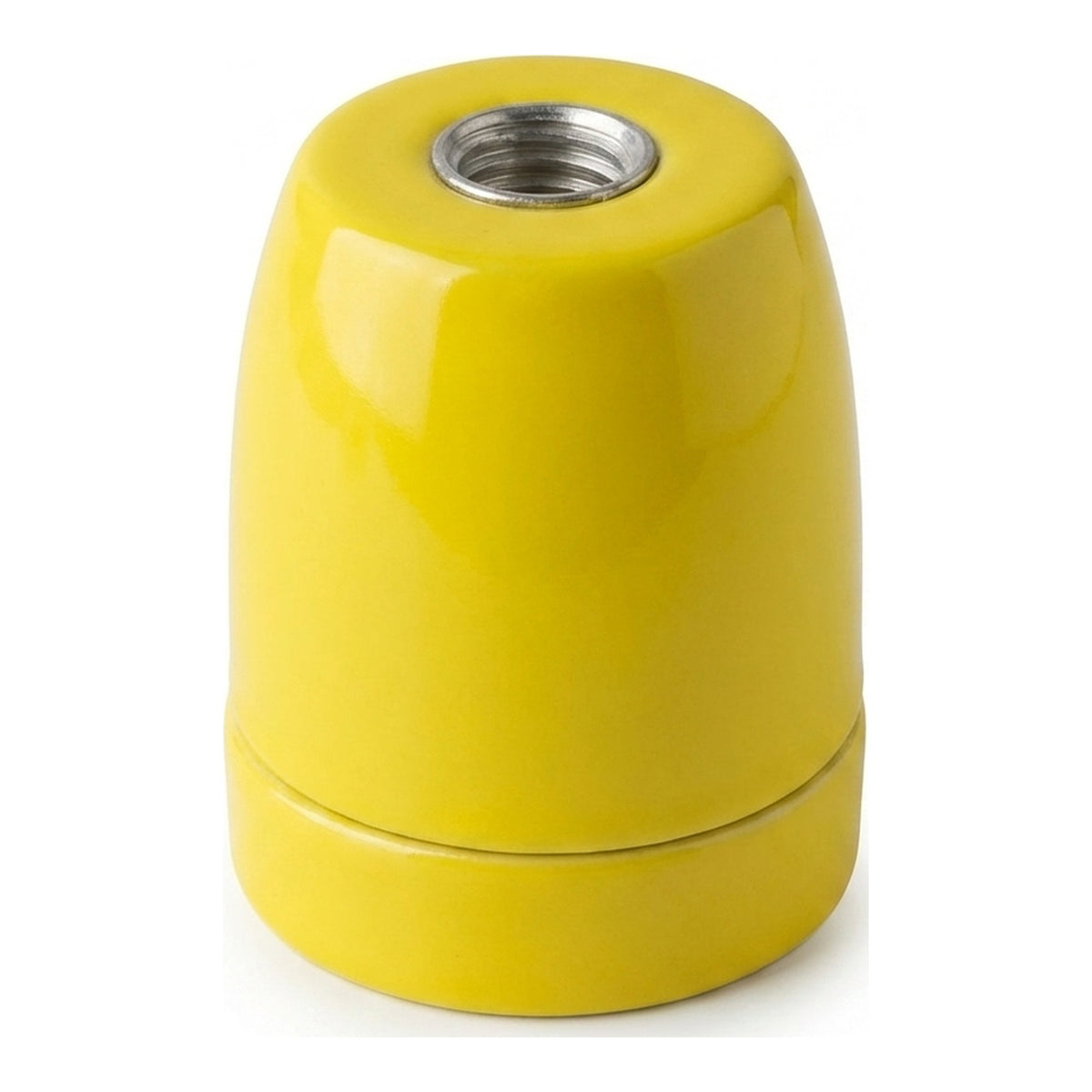 Portalampada E27 in porcellana — Giallo