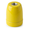 Portalampada E27 in porcellana — Giallo