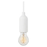 Portalampada E27 in silicone con interruttore — Bianco