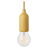 Portalampada E27 in silicone con interruttore — Senape