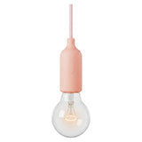 Portalampada E27 in silicone con interruttore — Salmone
