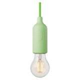 Portalampada E27 in silicone con interruttore — Verde prato