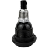 Kit portalampada E27 in bachelite con ghiere su raccordo 1/2'' (15x21mm) maschio in ghisa zincata