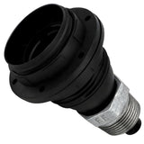 Kit portalampada E27 in termoplastica con ghiere su raccordo maschio in ghisa zincata