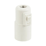 Portalampada E27 in termoplastica con interruttore — Bianco