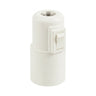 Portalampada E27 in termoplastica con interruttore — Bianco
