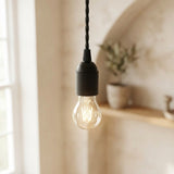 Portalampada E27 in termoplastica — Nero