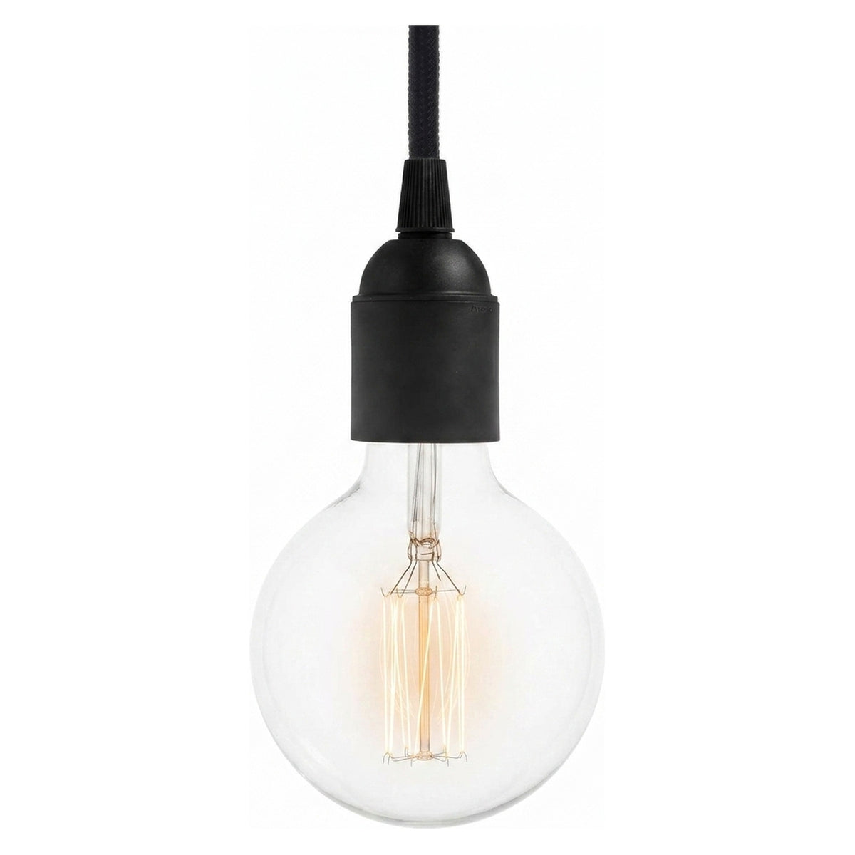 Portalampada E27 in termoplastica — Nero