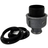 Kit portalampada E27 in termoplastica su raccordo 1/2'' (15x21mm) femmina in ghisa nera economica