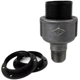 Kit portalampada E27 in termoplastica su raccordo 1/2'' (15x21mm) maschio in ghisa nera economica