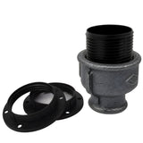 Kit portalampada E27 in termoplastica su raccordo femmina in ghisa nera economica