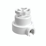 Kit deviatore in porcellana con manopola e base — Bianco / Bianco / 1 uscita