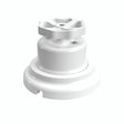 Kit deviatore in porcellana con manopola e base — Bianco / Bianco / Piatta Ø 100 mm