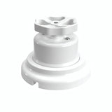 Kit deviatore in porcellana con manopola e base — Bianco / Bianco / Piatta Ø 100 mm
