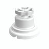 Kit deviatore in porcellana con manopola e base — Bianco / Bianco / Piatta Ø 100 mm