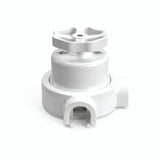 Kit deviatore in porcellana con manopola e base — Bianco / Bianco / 2 uscite