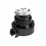 Kit deviatore in porcellana con manopola e base — Nero / Bianco / 1 uscita
