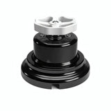 Kit deviatore in porcellana con manopola e base — Nero / Bianco / Piatta Ø 100 mm