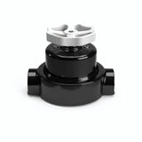 Kit deviatore in porcellana con manopola e base — Nero / Bianco / 2 uscite in linea