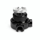 Kit deviatore in porcellana con manopola e base — Nero / Bianco / 2 uscite