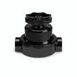 Kit deviatore in porcellana con manopola e base — Nero / Nero / 2 uscite in linea