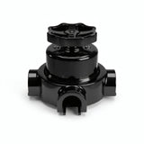 Kit deviatore in porcellana con manopola e base — Nero / Nero / 3 uscite
