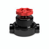 Kit deviatore in porcellana con manopola e base — Nero / Rosso / 2 uscite in linea