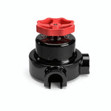 Kit deviatore in porcellana con manopola e base — Nero / Rosso / 2 uscite