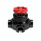 Kit deviatore in porcellana con manopola e base — Nero / Rosso / 3 uscite