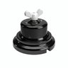 Kit deviatore in porcellana con galletto e base — Nero / Bianco / Piatta Ø 100 mm