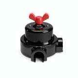 Kit deviatore in porcellana con galletto e base — Nero / Rosso / 2 uscite