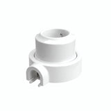 Kit presa a parete e base in porcellana — Francese 2P+T 16 A / Bianco / 1 uscita