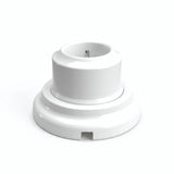 Kit presa a parete e base in porcellana — Francese 2P+T 16 A / Bianco / Piatta Ø 100 mm