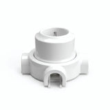 Kit presa a parete e base in porcellana — Francese 2P+T 16 A / Bianco / 3 uscite