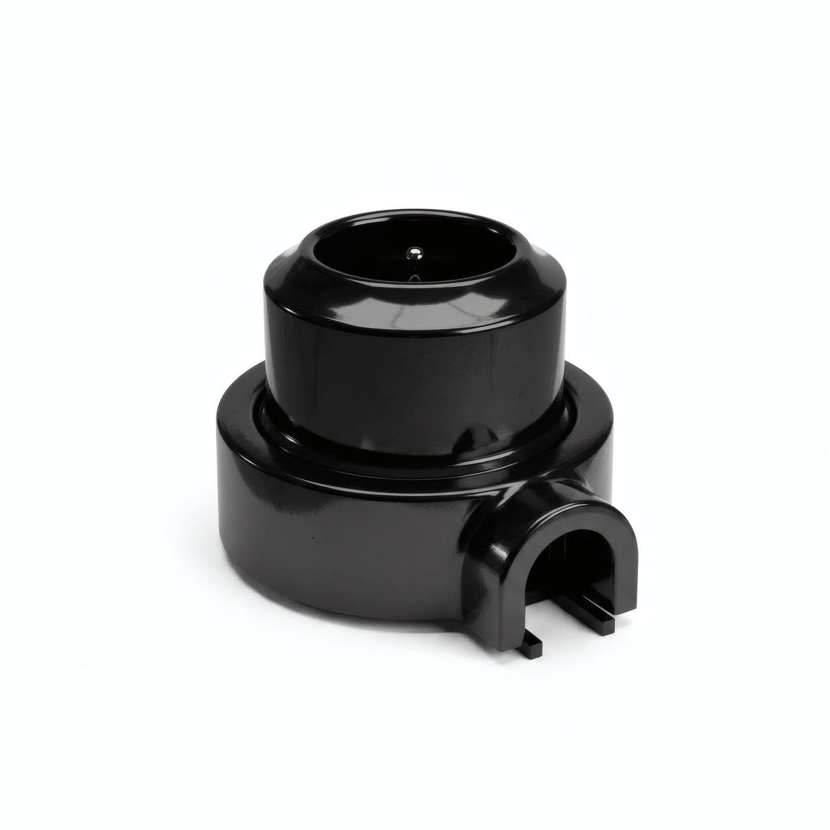 Kit presa a parete e base in porcellana — Francese 2P+T 16 A / Nero / 1 uscita
