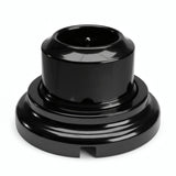 Kit presa a parete e base in porcellana — Francese 2P+T 16 A / Nero / Piatta Ø 100 mm