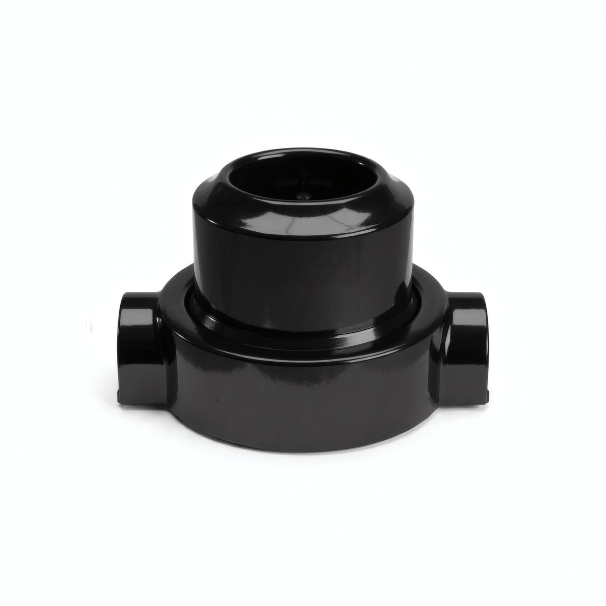 Kit presa a parete e base in porcellana — Francese 2P+T 16 A / Nero / 2 uscite in linea