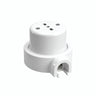 Kit presa a parete e base in porcellana — Italiana 2P+T 10/16 A / Bianco / 1 uscita