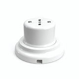 Kit presa a parete e base in porcellana — Italiana 2P+T 10/16 A / Bianco / Piatta Ø 100 mm